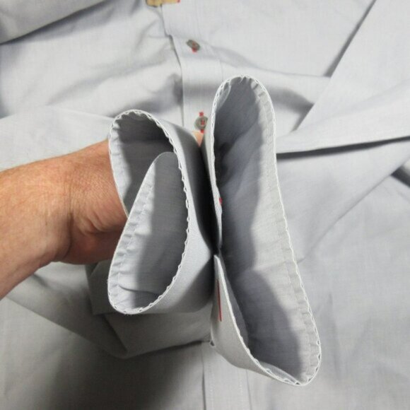 UNTUCKit mens solid gray woven Wrinkle Free button down shirt 2XLT TALL EUC - Picture 7 of 7